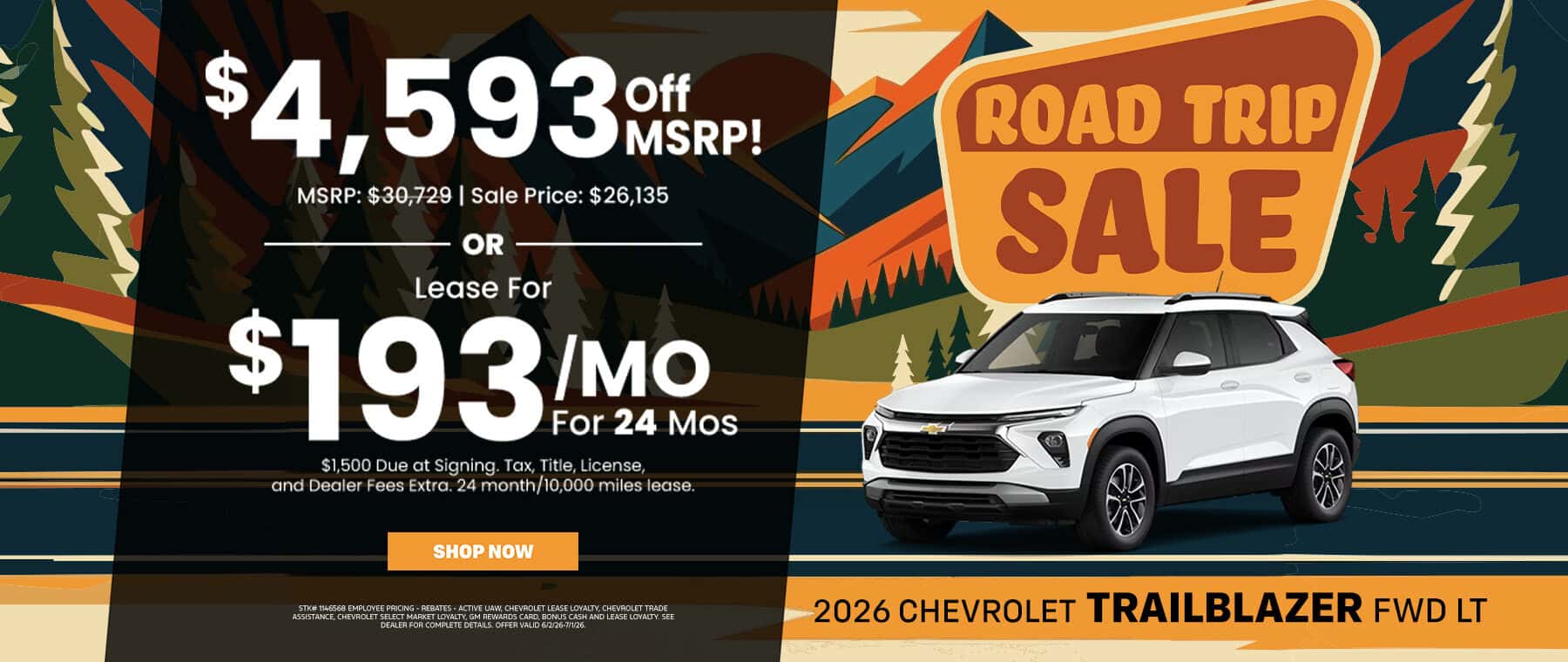 June 2026 Chevrolet Trailblazer Special Offer