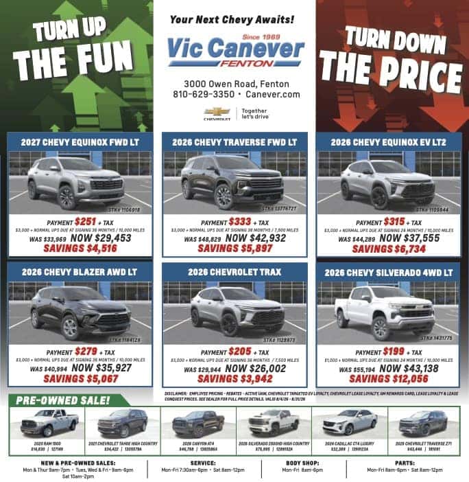 Vic Canever Weekly Ad