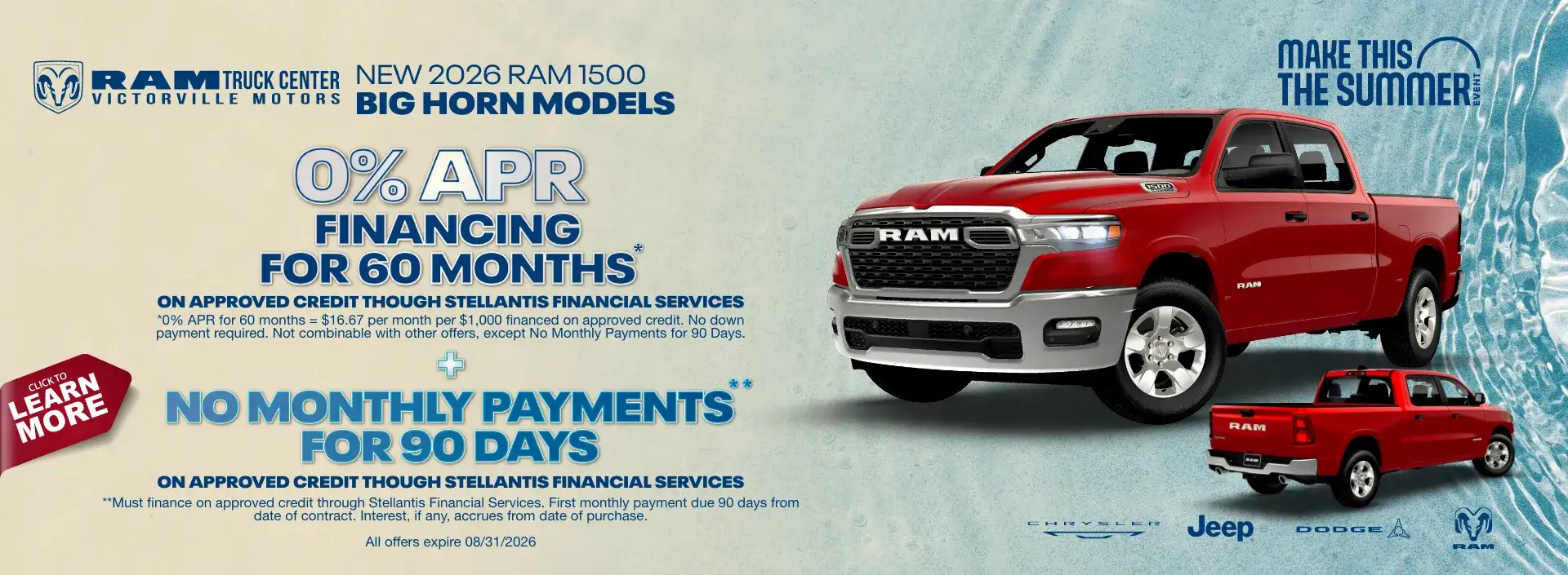 Big Horn Models 0% + No Payments