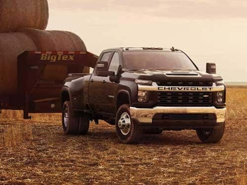 2023 Chevrolet Silverado HD towing a trailer