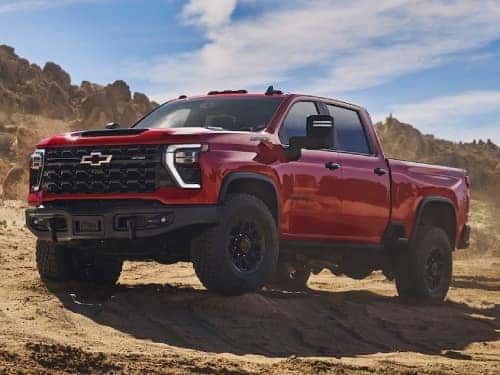 2024 Chevrolet Silverado HD parked in the dirt