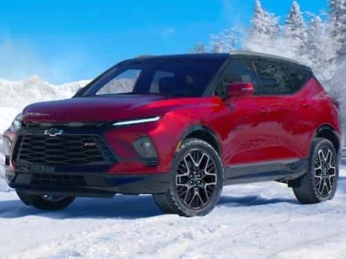 2024 Chevrolet Blazer exterior view parked in a snowy area