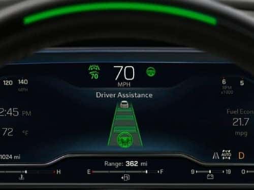 2024 Chevrolet Tahoe view of dash displaying super cruise
