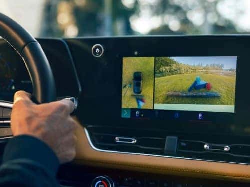 2025 Chevrolet Equinox view of touchscreen showing rear and overhead views