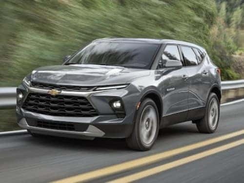 2025 Chevrolet Blazer driving fast on a highway