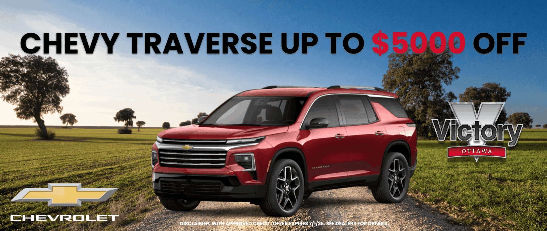 Chevy Traverse up to 5k off
