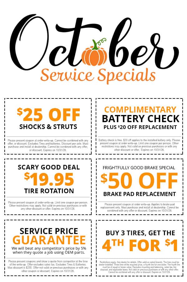 October Service Specials