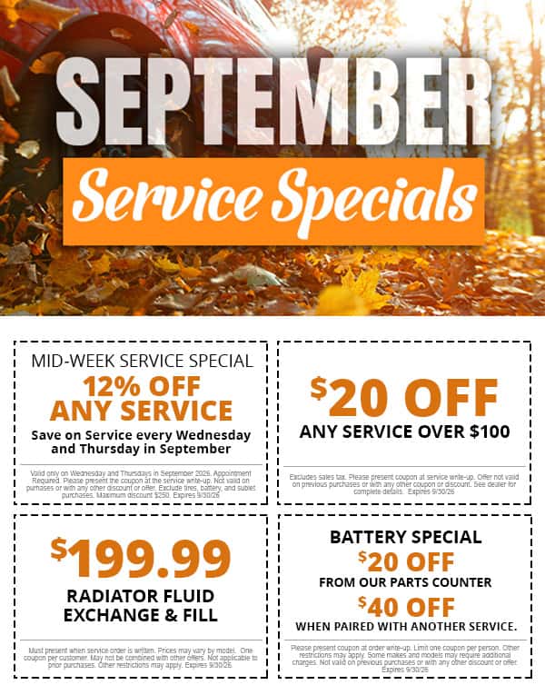 September Service Specials