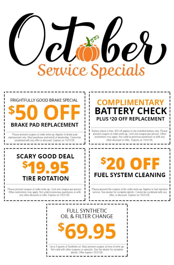 October Service Specials