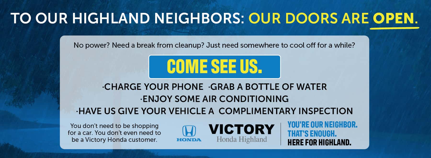 Neighbors helping neighbors