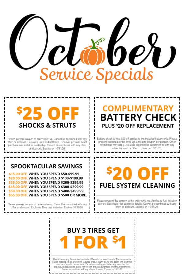 October Service Specials