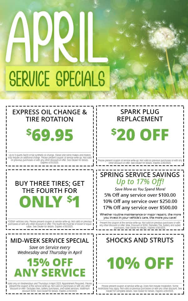April Service Specials