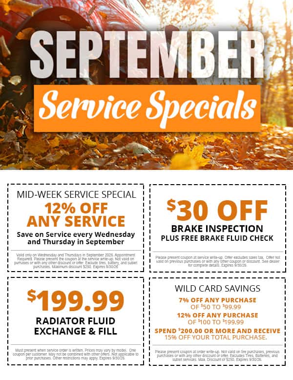 September Service Specials