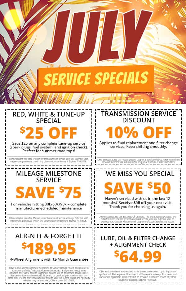 July Service Specials