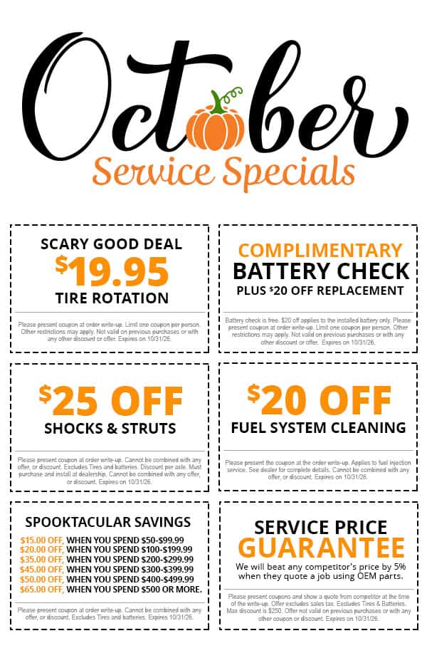 October Service Specials