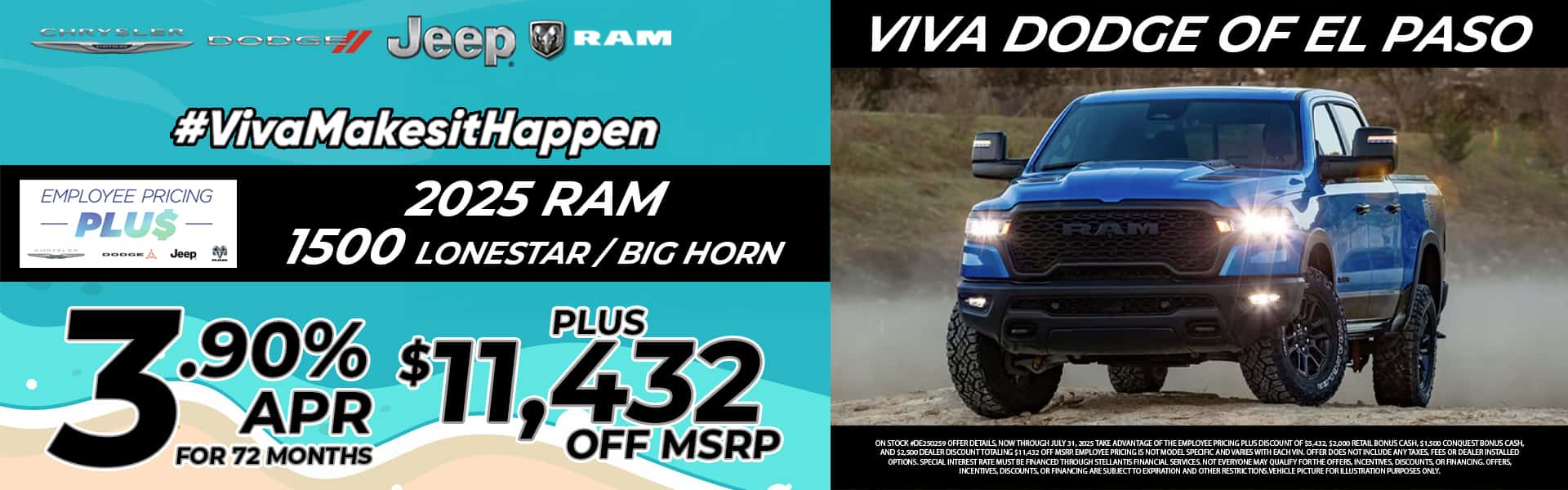 Viva CDJR El Paso July 2025 1500 Special