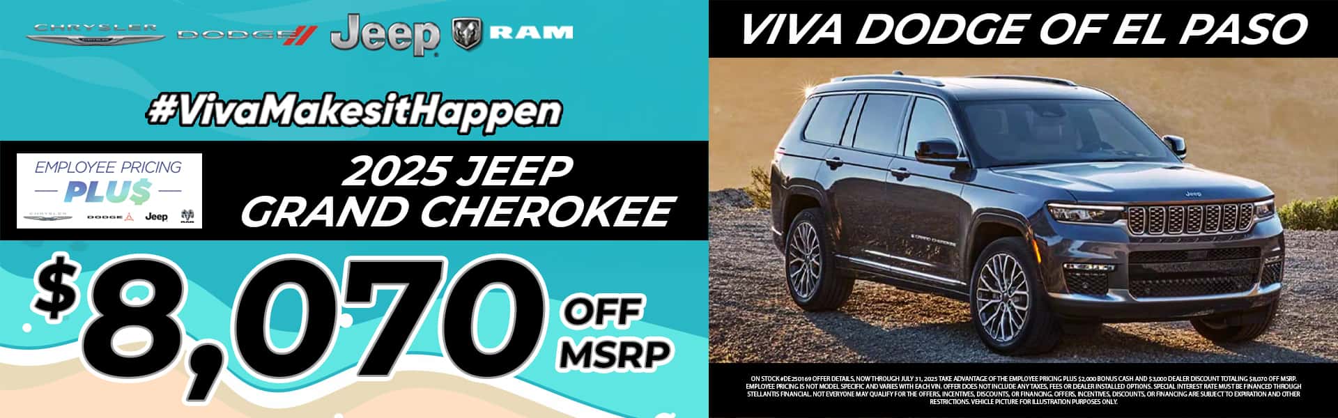 Viva CDJR El Paso July 2025 Grand Cherokee Special