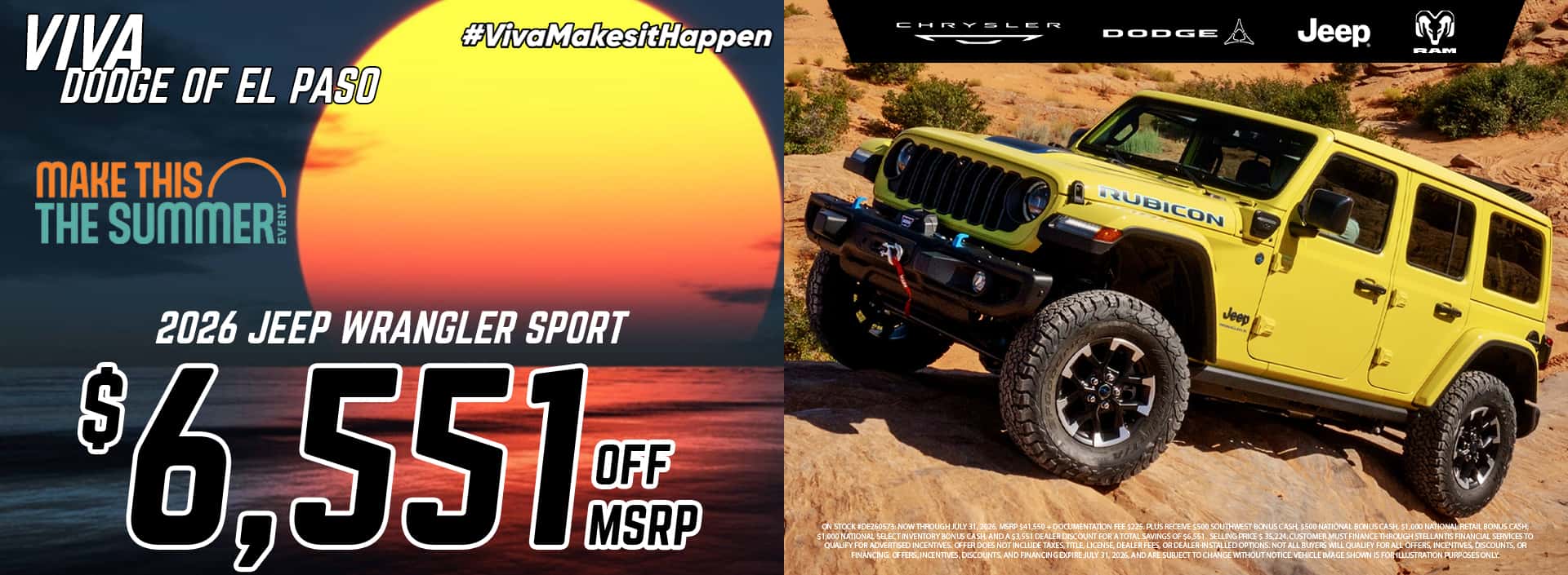 Viva CDJR El Paso June 2026 Jeep Wrangler Special