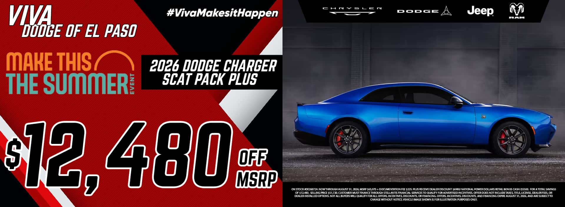 Viva Dodge El Paso August 2026 Charger Special