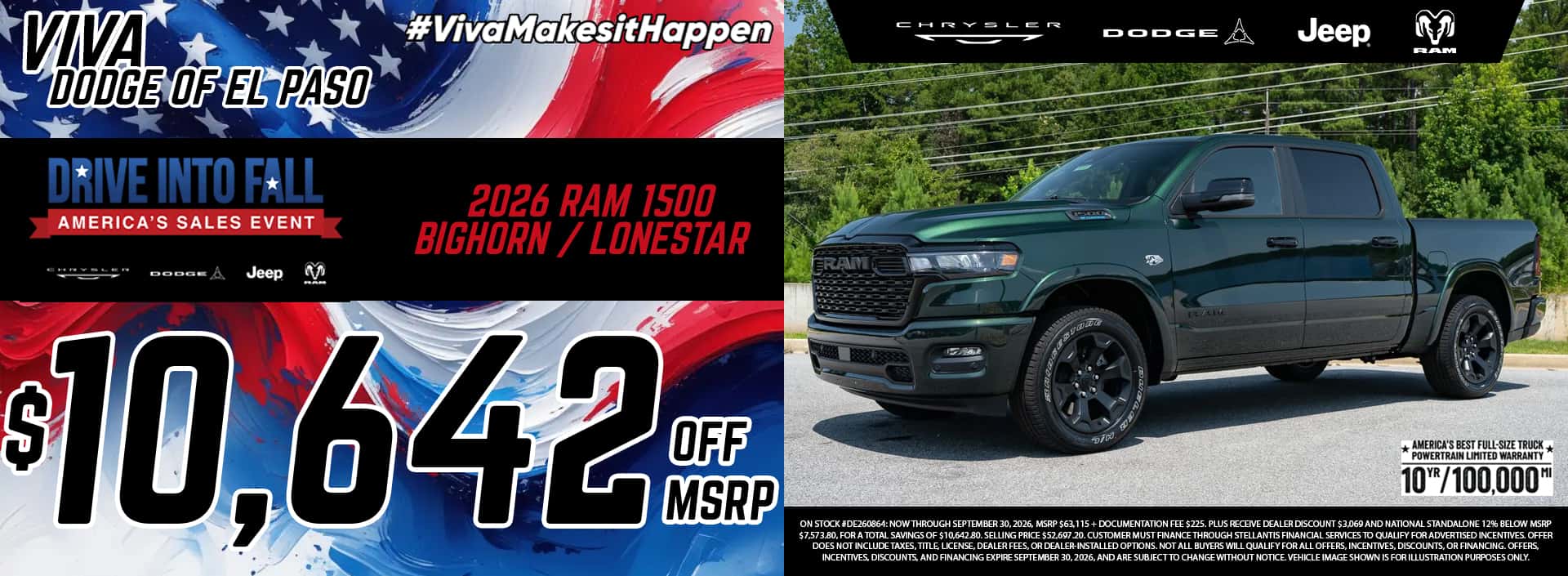 Viva Dodge El Paso September 2026 Ram 1500 Special