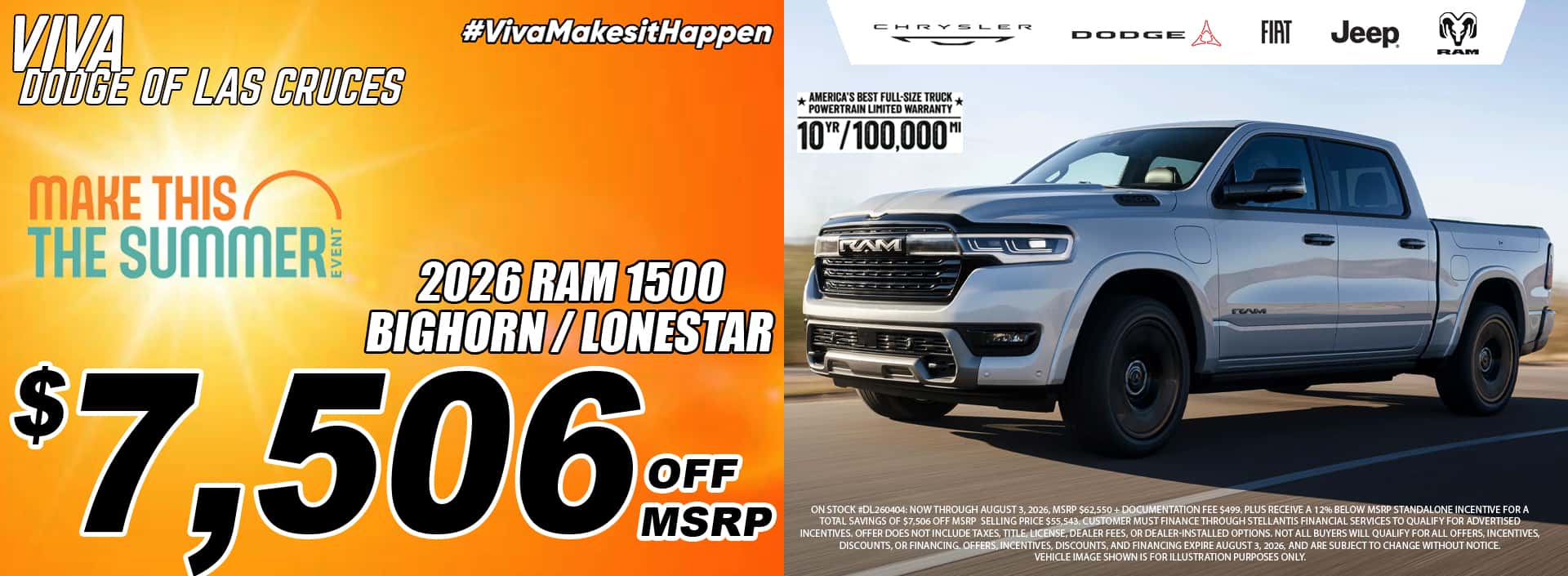 Viva Dodge Las Cruces July 2026 Ram 1500 Special