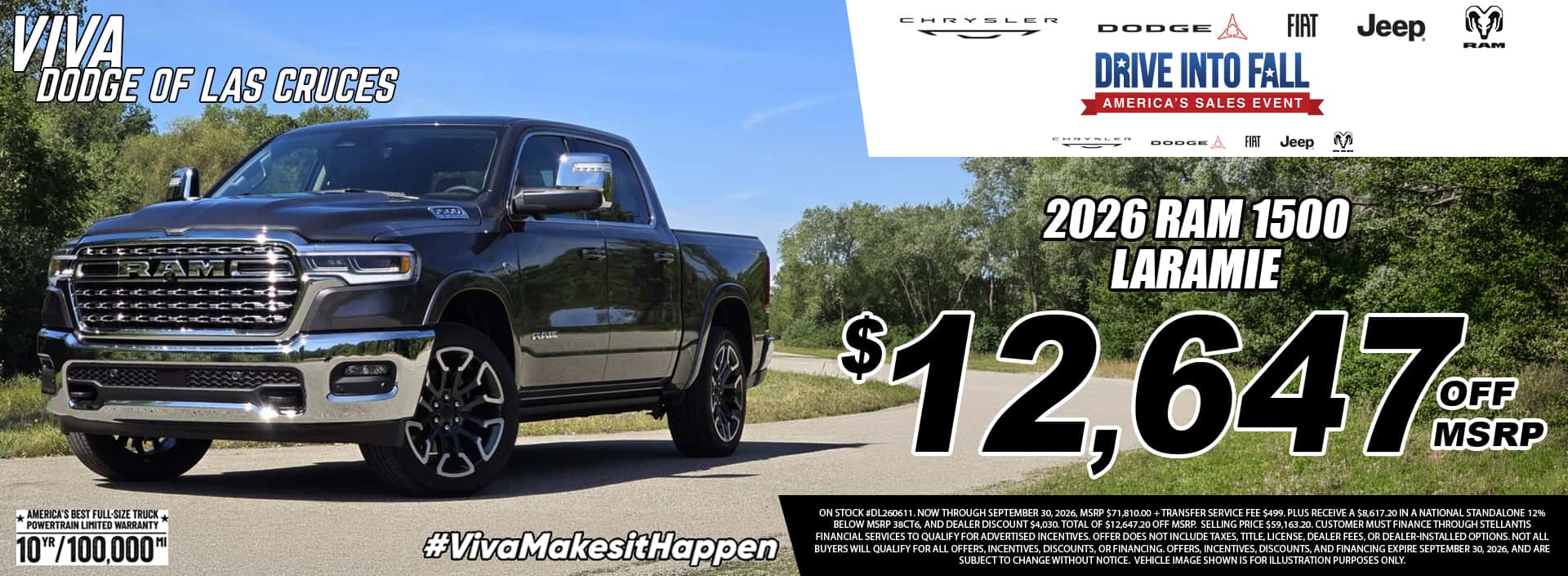 Viva Dodge Las Cruces September 2026 Ram 1500 Special