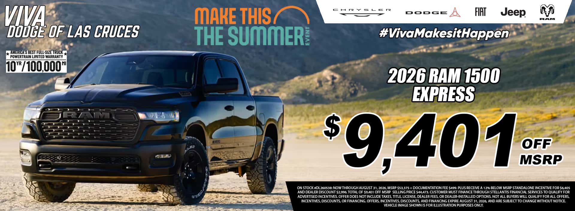 Viva Dodge August 2026 Ram 1500 Special