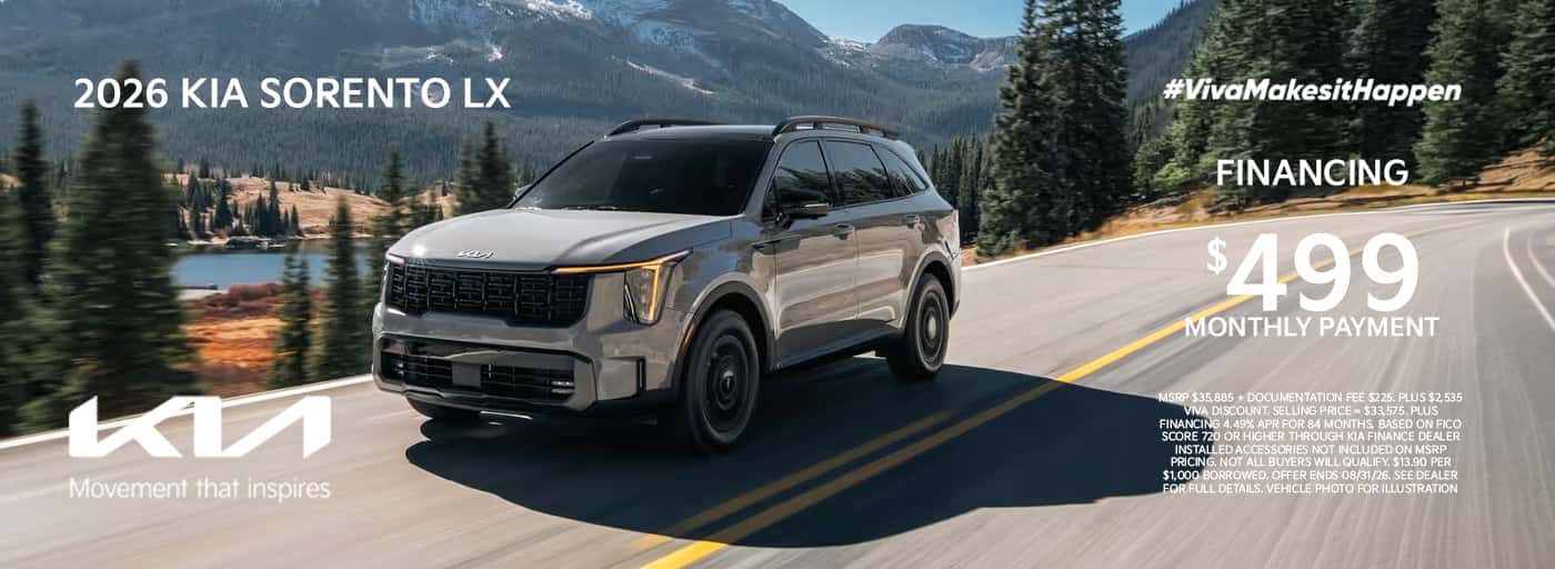Viva Kia August 2026 Sorento Special