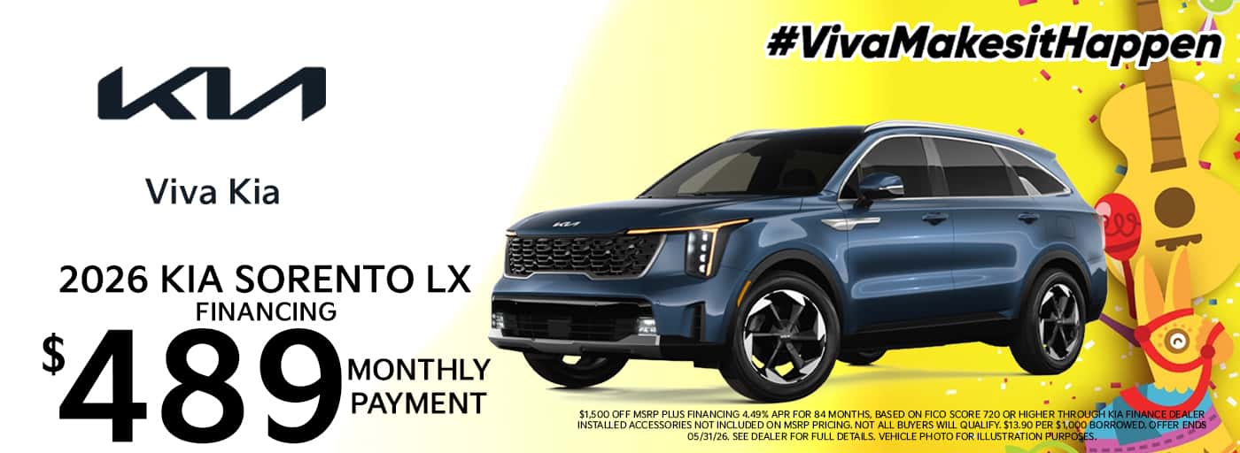 Viva Kia May 2026 Sorento Special