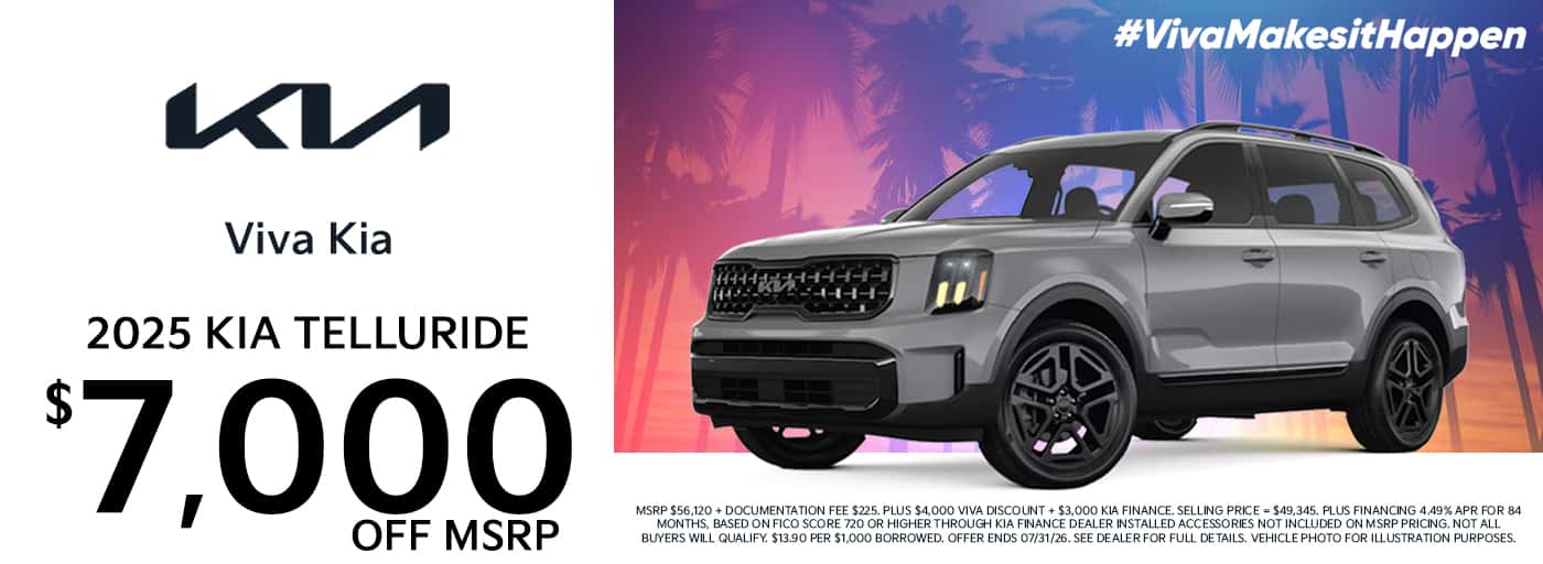 Viva Kia July 2026 Telluride Special