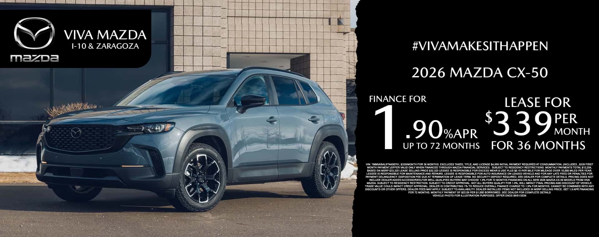 Viva Mazda May 2026 CX-50 Special
