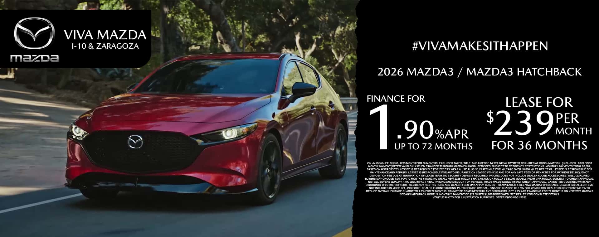 Viva Mazda May 2026 Mazda3 Special