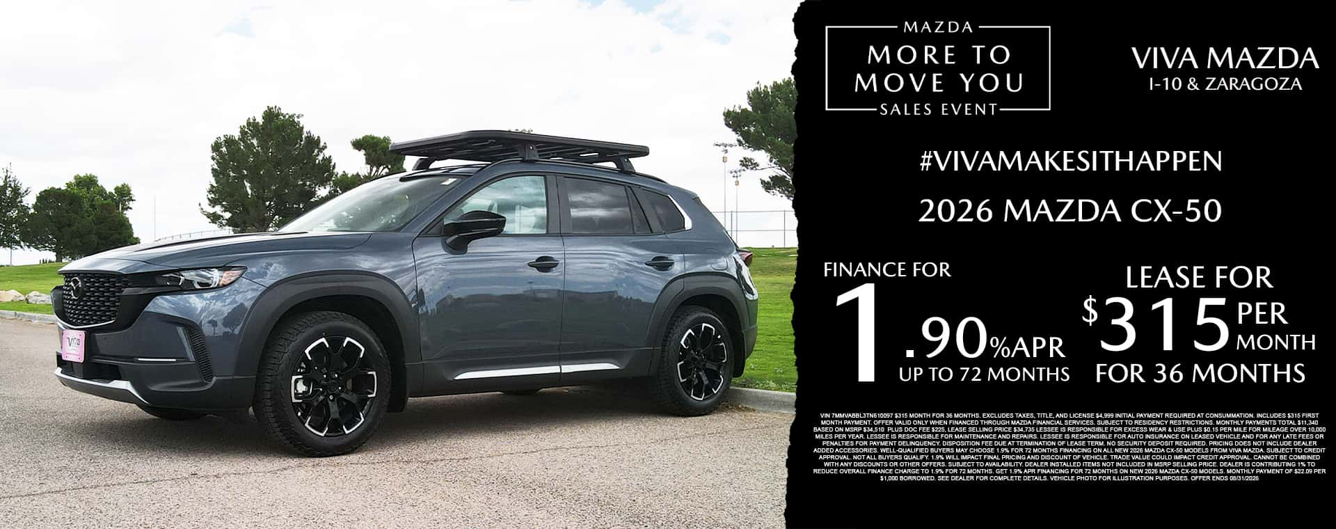 Viva Mazda August 2026 CX-50 Special