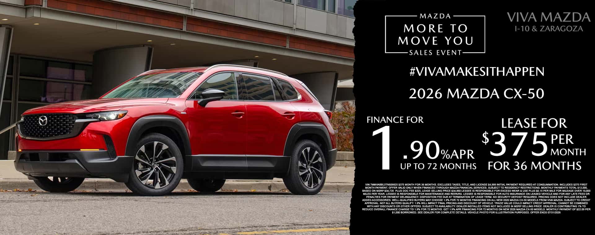 Viva Mazda July 2026 CX-50 Special
