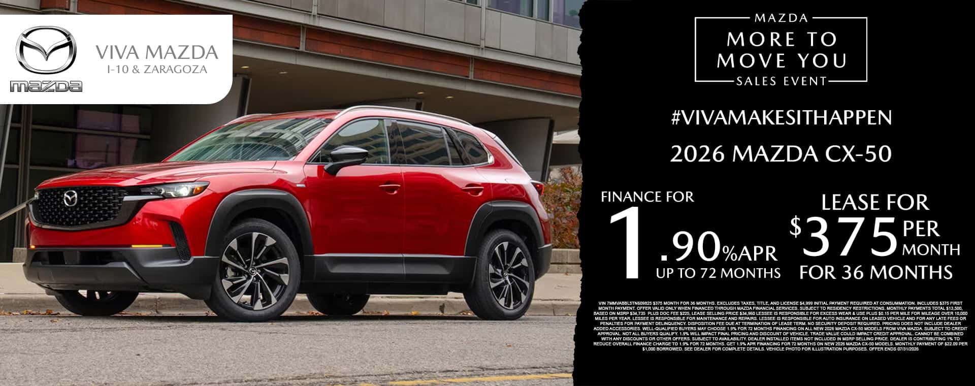 Viva Mazda July 2026 CX-50 Special