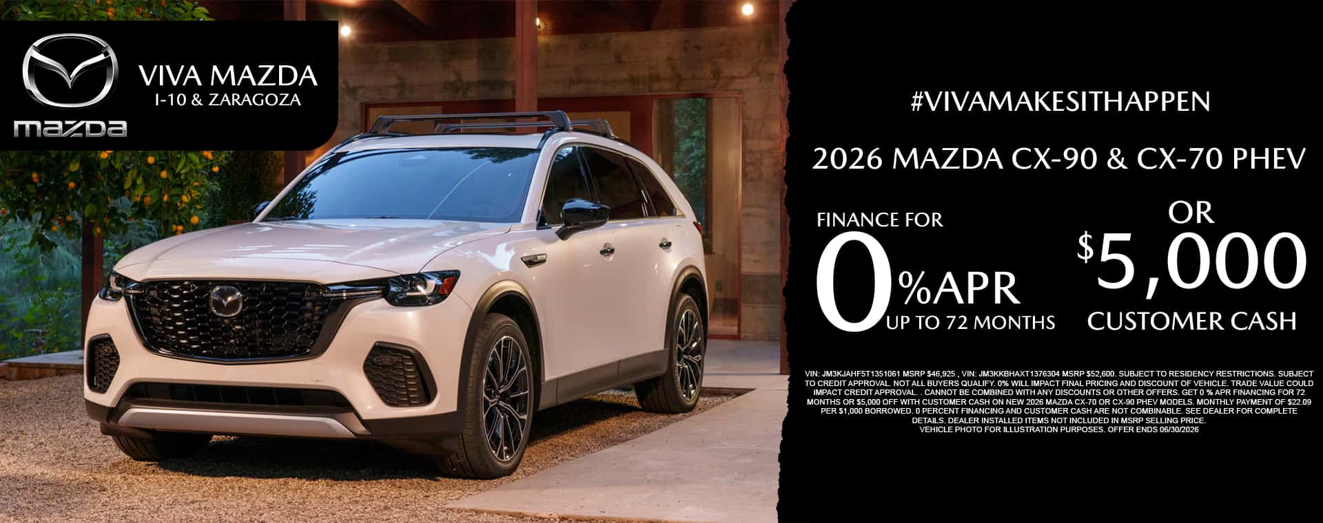 Viva Mazda June 2026 CX-70 and CX-90 special