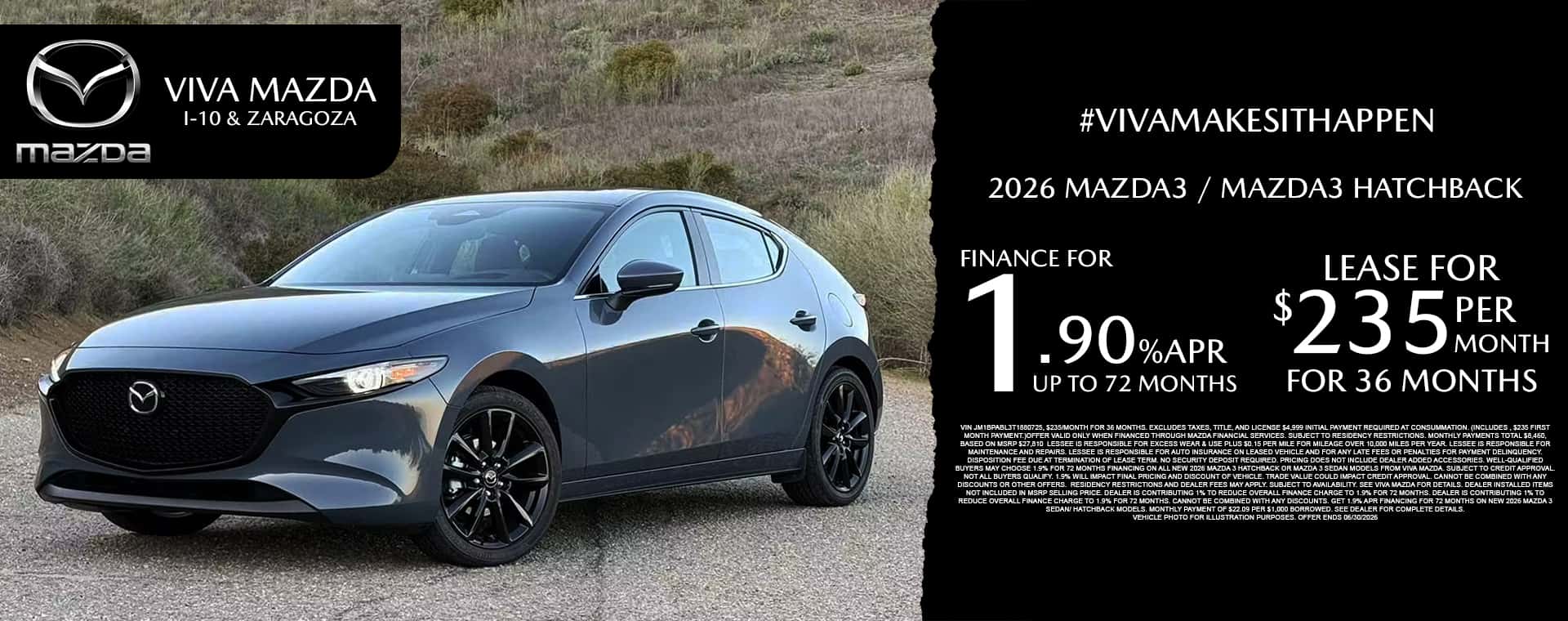 Viva Mazda June 2026 Mazda3 special