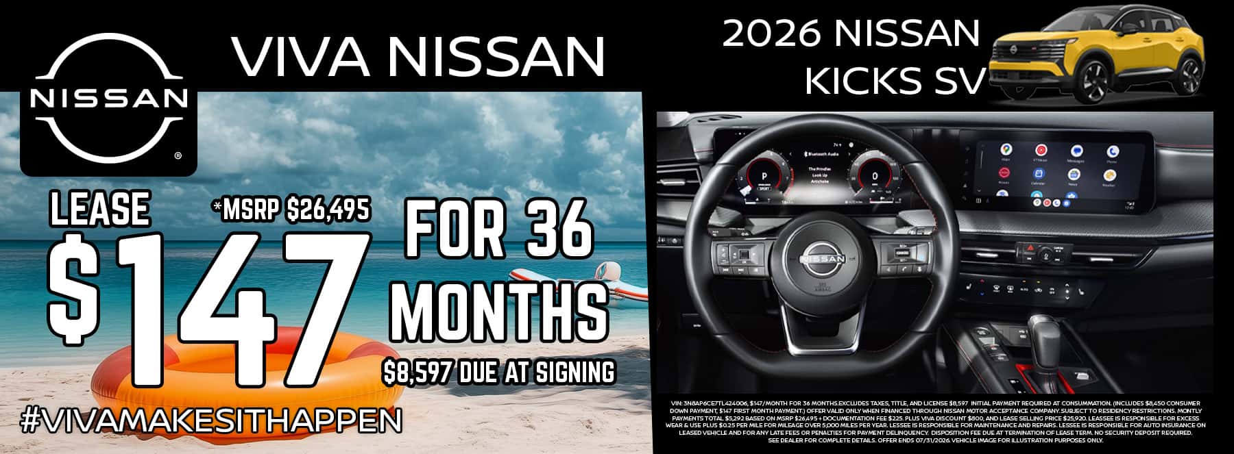 Viva Nissan July 2026 Kicks Special