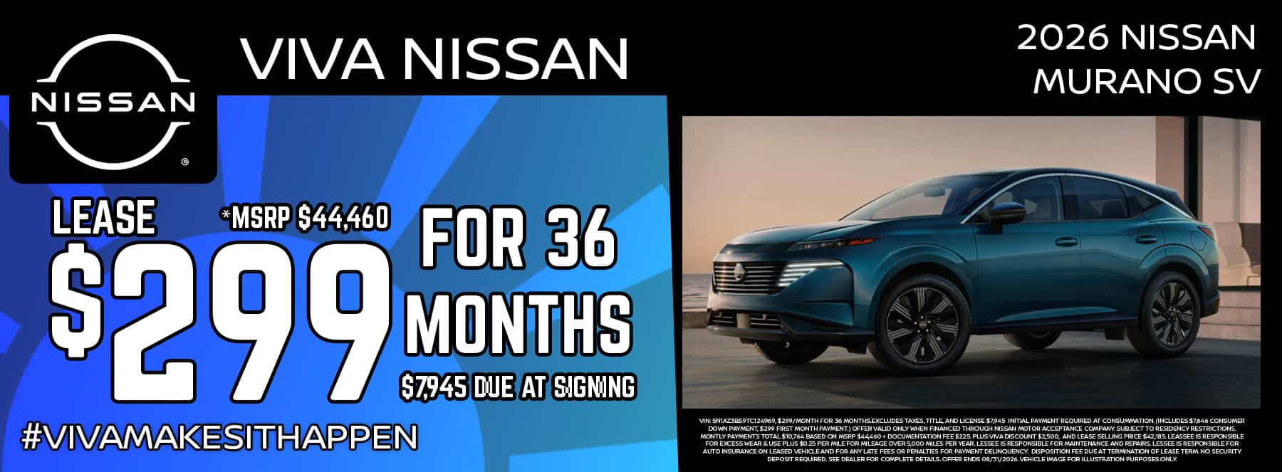 Viva Nissan August 2026 Murano Special