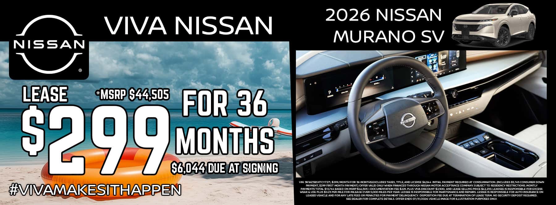 Viva Nissan July 2026 Murano Special