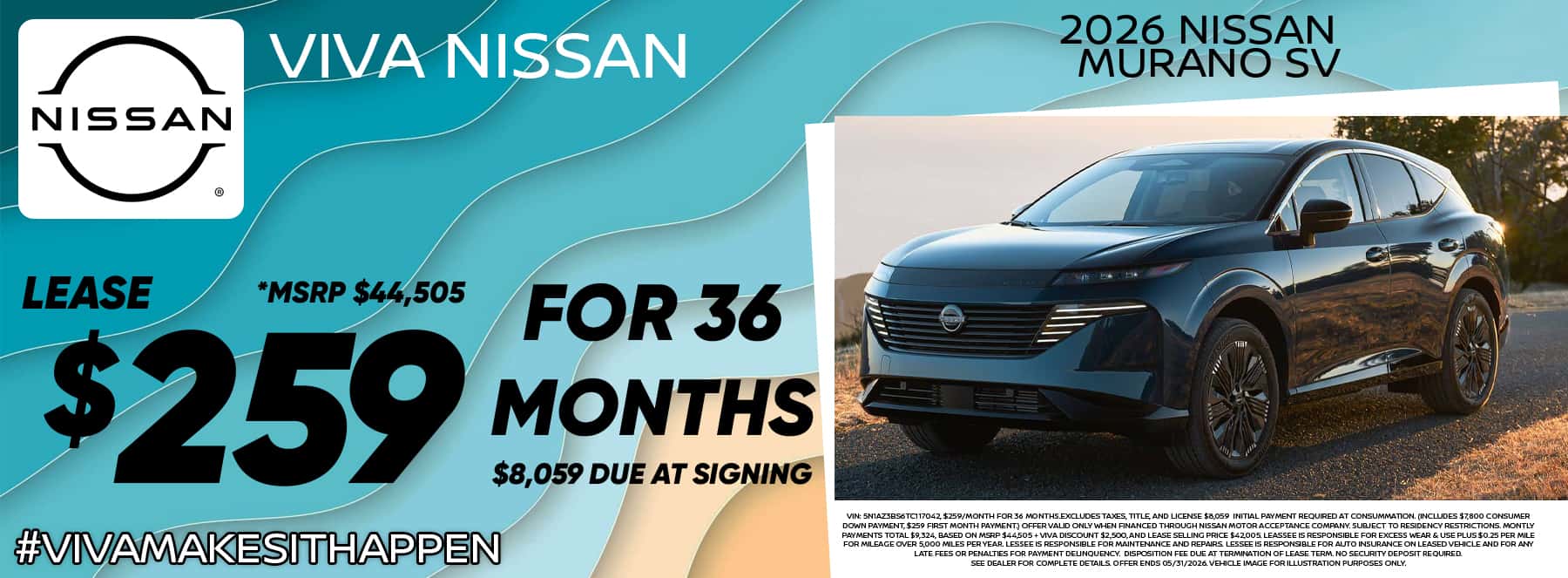 Viva Nissan May 2026 Murano Special