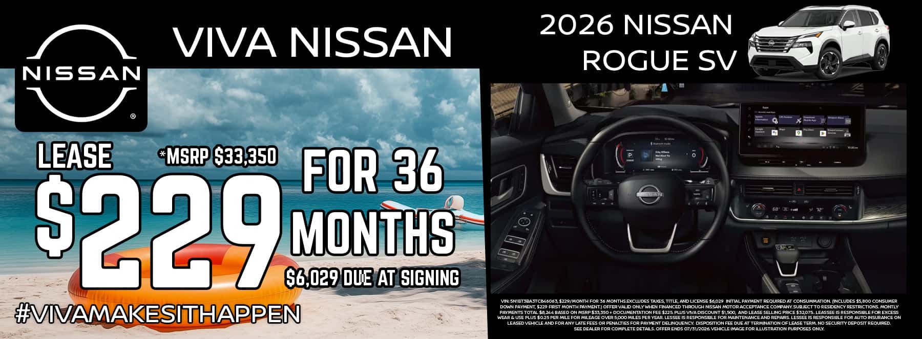 Viva Nissan July 2026 Rogue Special
