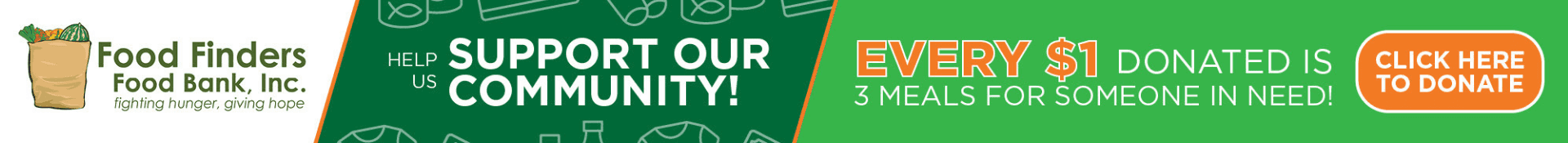 Food Finders Food Bank Community Project – Desktop SRP Banner