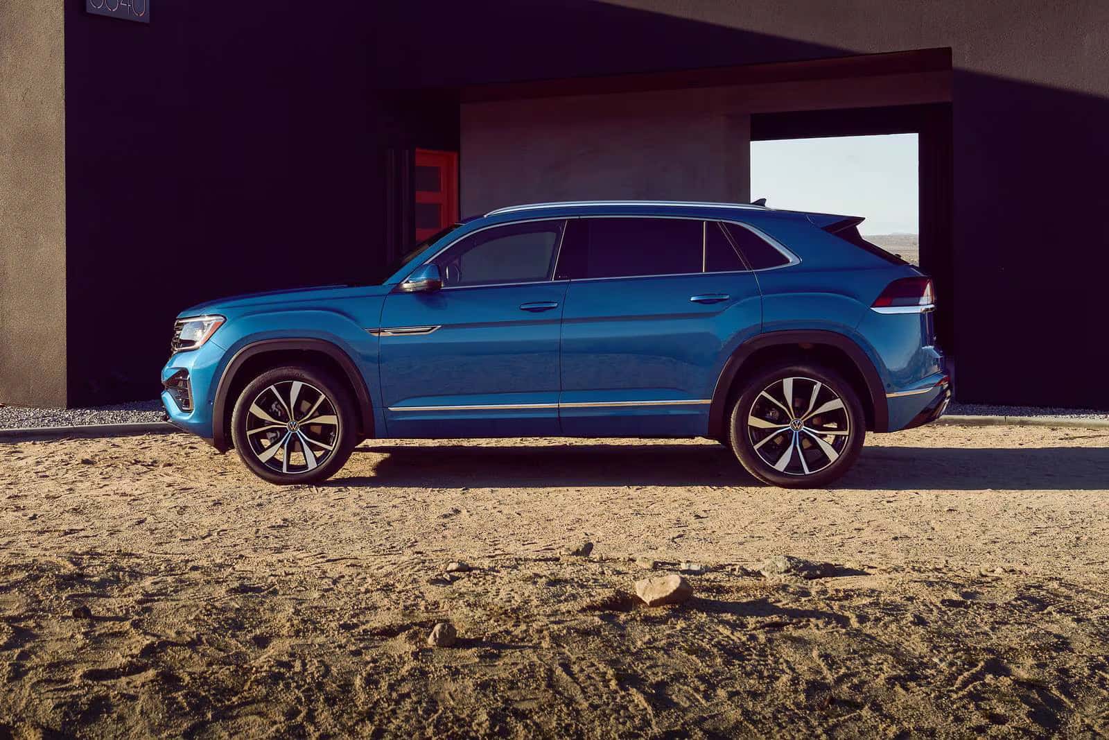2026 Volkswagen Atlas Cross Sport parked in a barn
