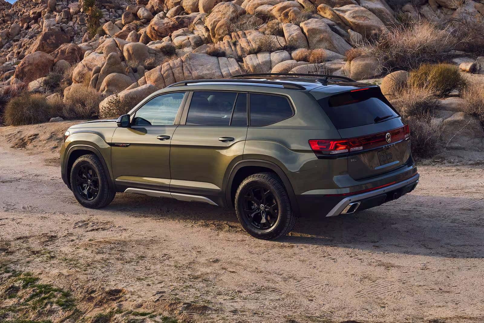 2026 Volkswagen Atlas parked on a dirt path