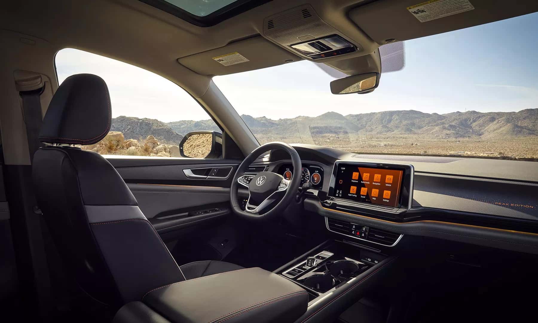 2026 atlas featuring interior styling and showcasing the front cockpit