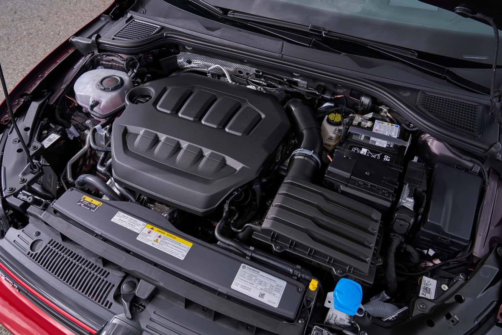 a bird's eye view of the 2026 golf gti engine