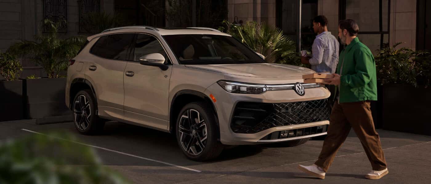 2026 Volkswagen Tiguan in a cafe parking lot