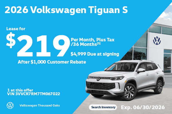 2026 Tiguan S Lease for $219mo