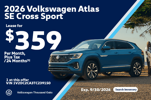 2026 VW Atlas Cross Sport SE lease for $359/mo